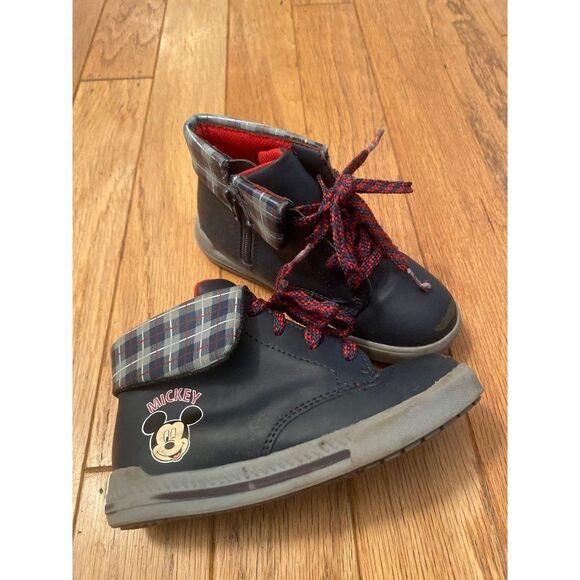 Disney, boy's mickey high top casual sneakers size 11 - Picture 1 of 9